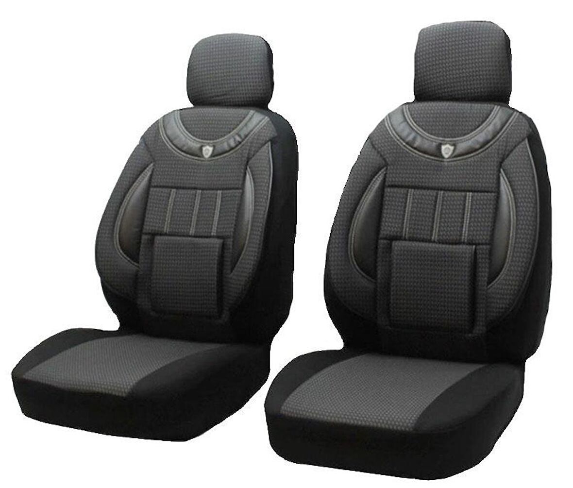 Dacia Dokker Uyumlu 1+1 Panelvan Koltuk Kılıfı - FÜME - SİYAH