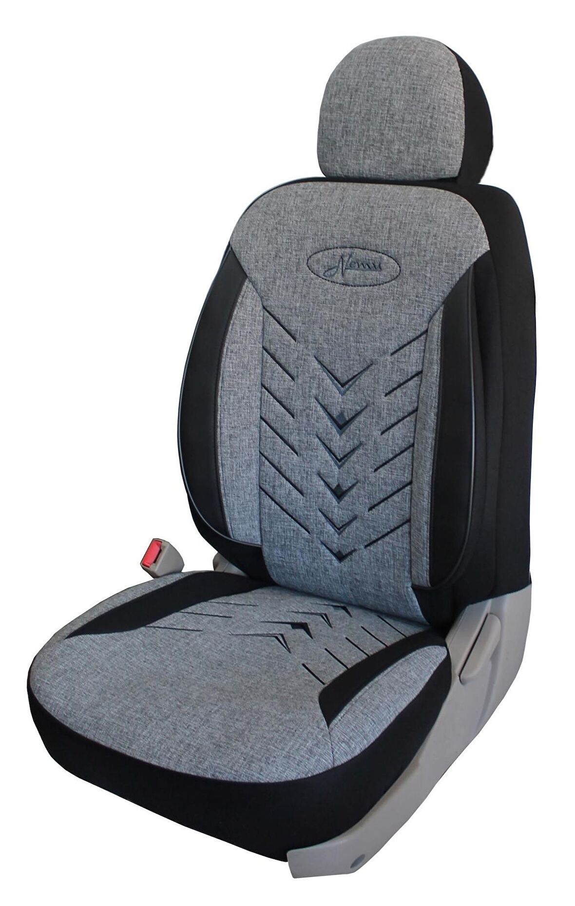 Seat Altea Uyumlu Keten Kumaş Oto Koltuk Kılıfı - GRİ-SİYAH