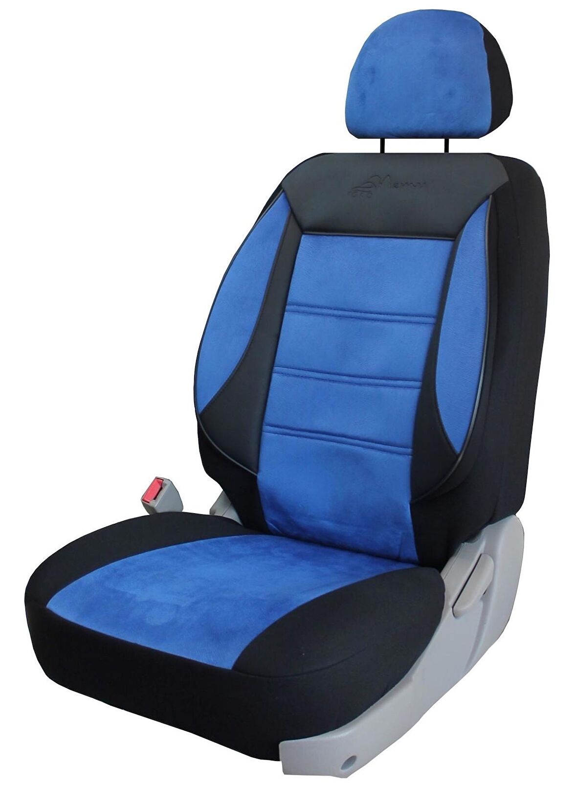 Daewoo Racer Uyumlu Tay Tüyü Kumaş Oto Koltuk Kılıfı - MAVİ-SİYAH