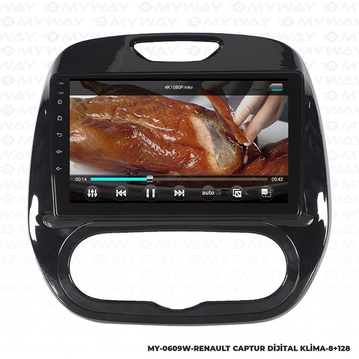 Araç Multimedya Renault Captur Android 12 Carplay 4Gb Ram + 64Gb Hdd Dijital Navigasyon Ekran MYW