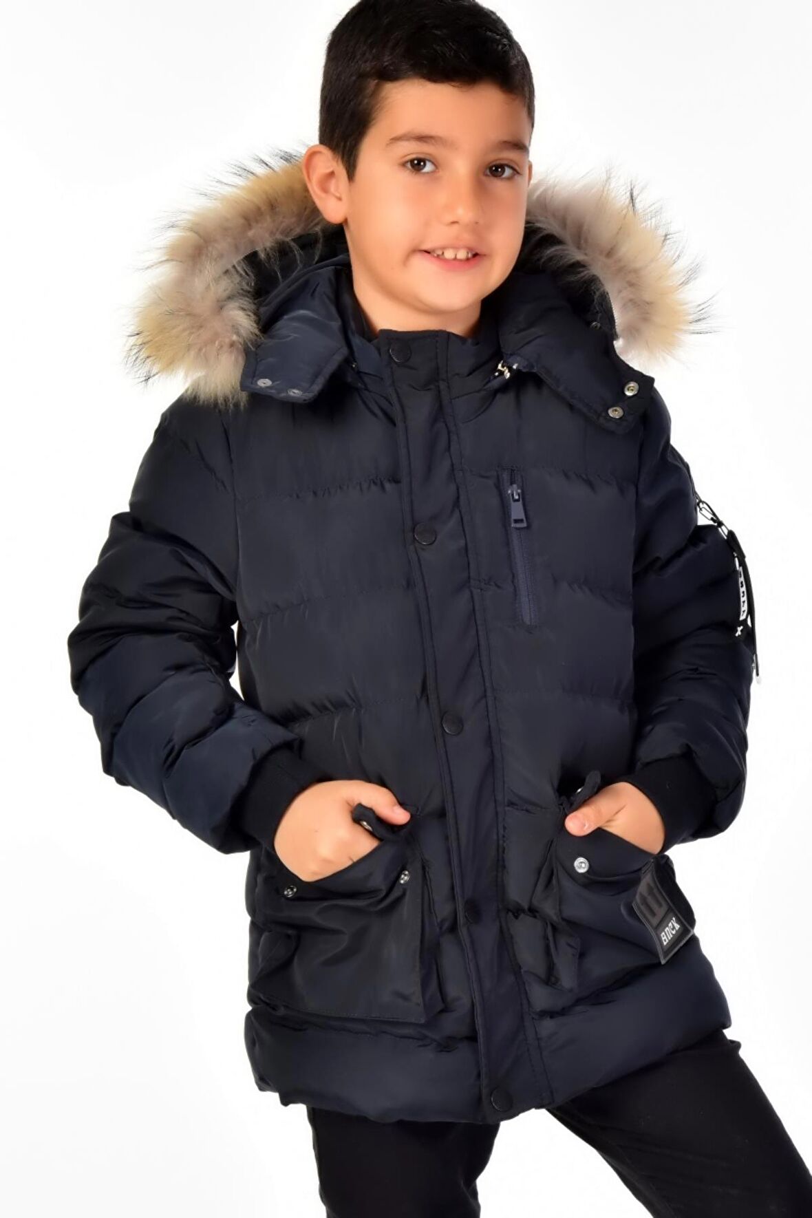 Benittokids Erkek Çocuk Natürel Kürklü Mont 51254
