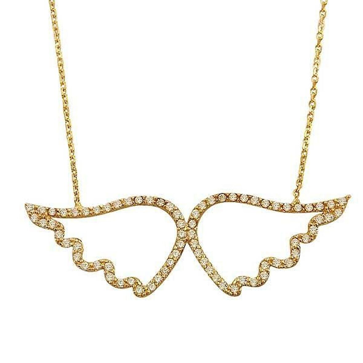 Bilezikhane Melek Kanadı Kolye 3,09 Gram 14 Ayar Altın