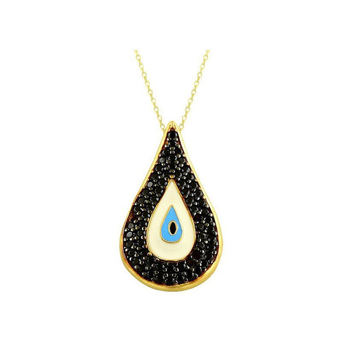 Bilezikhane Damla Göz Kolye 3.17 Gram 14 Ayar Altın