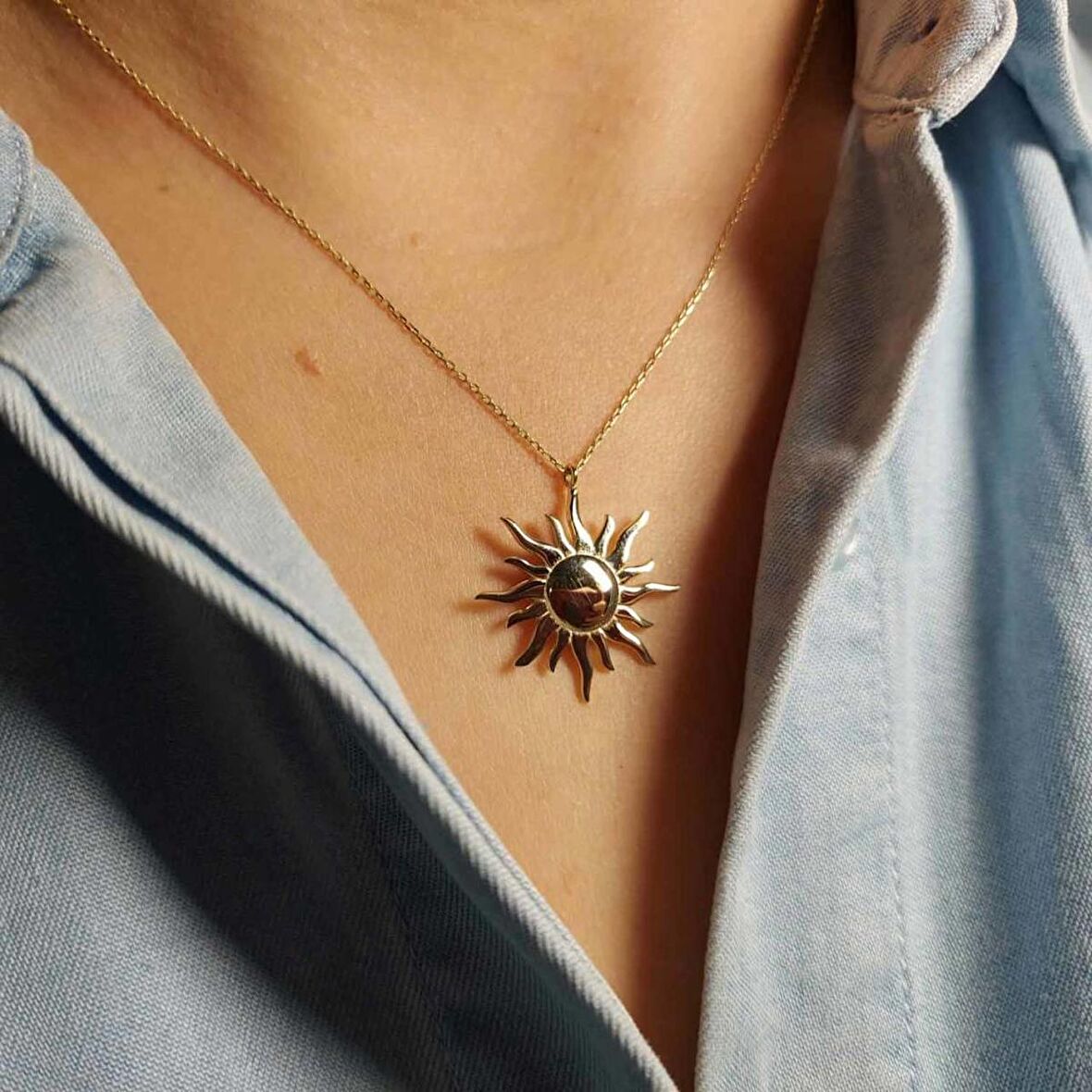 Bilezikhane Altın güneş kolye 2.35 gram