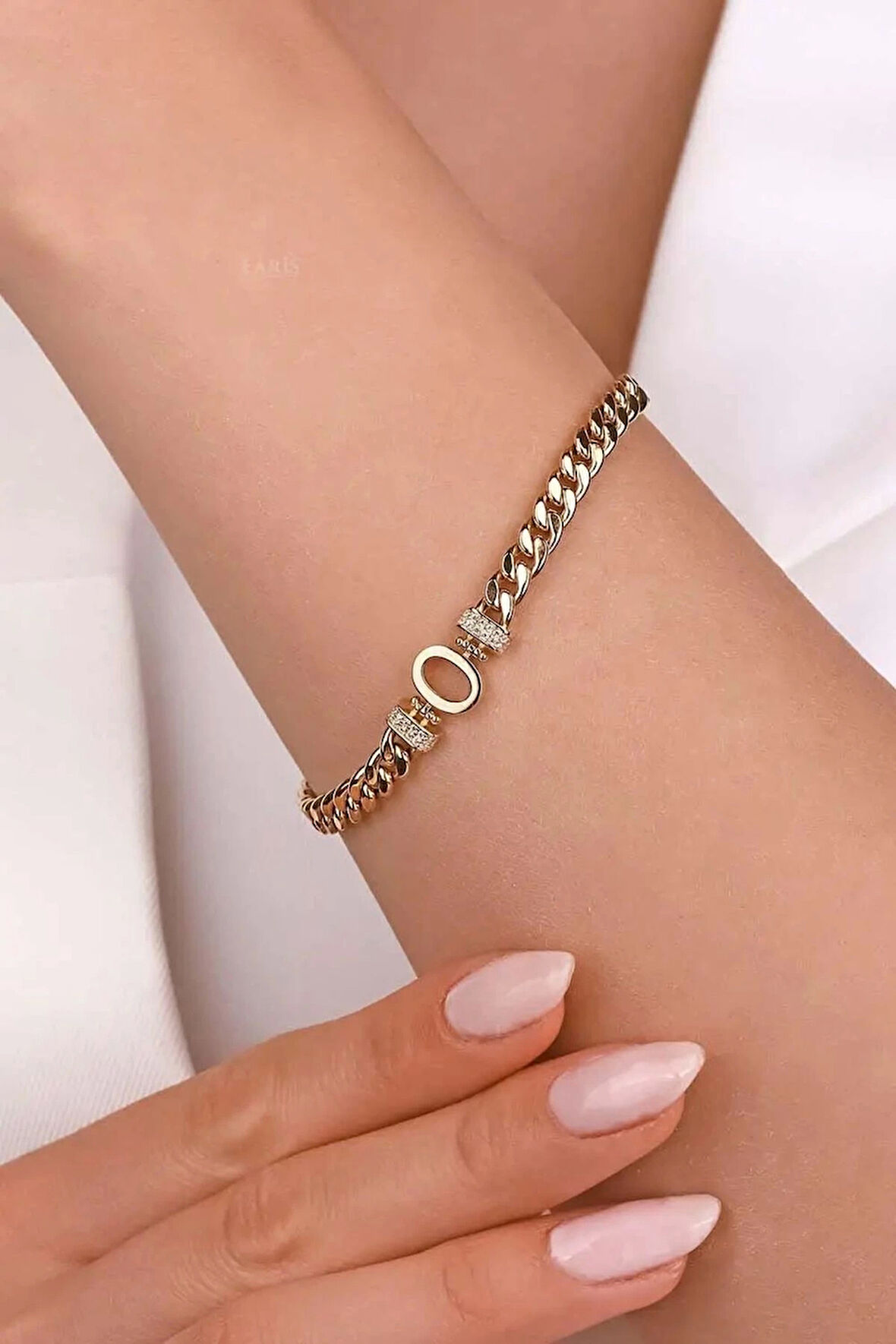 14 Ayar O Harfi Gurmet Altın Bileklik