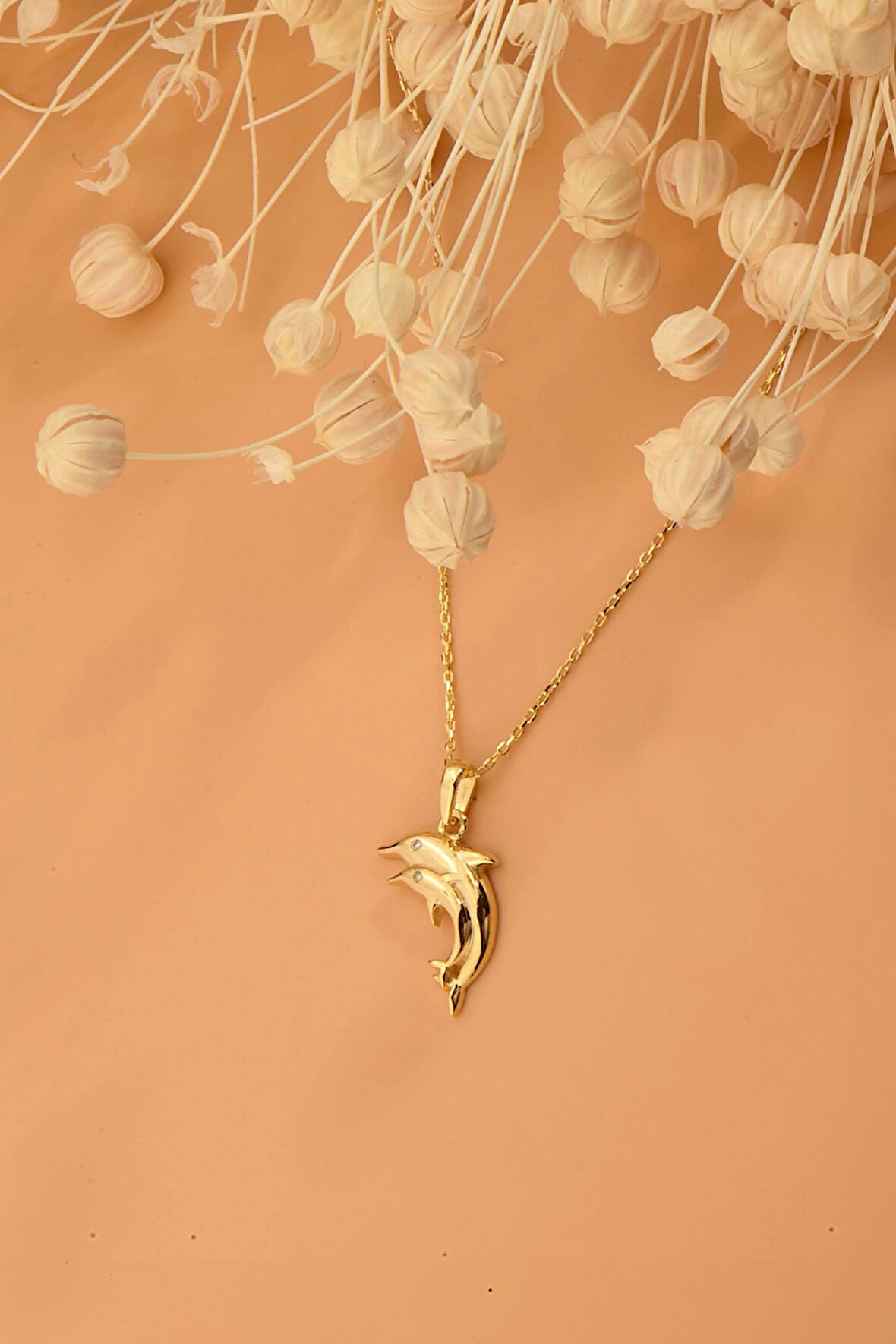 14 Ayar Yunus Balığı Altın Kolye