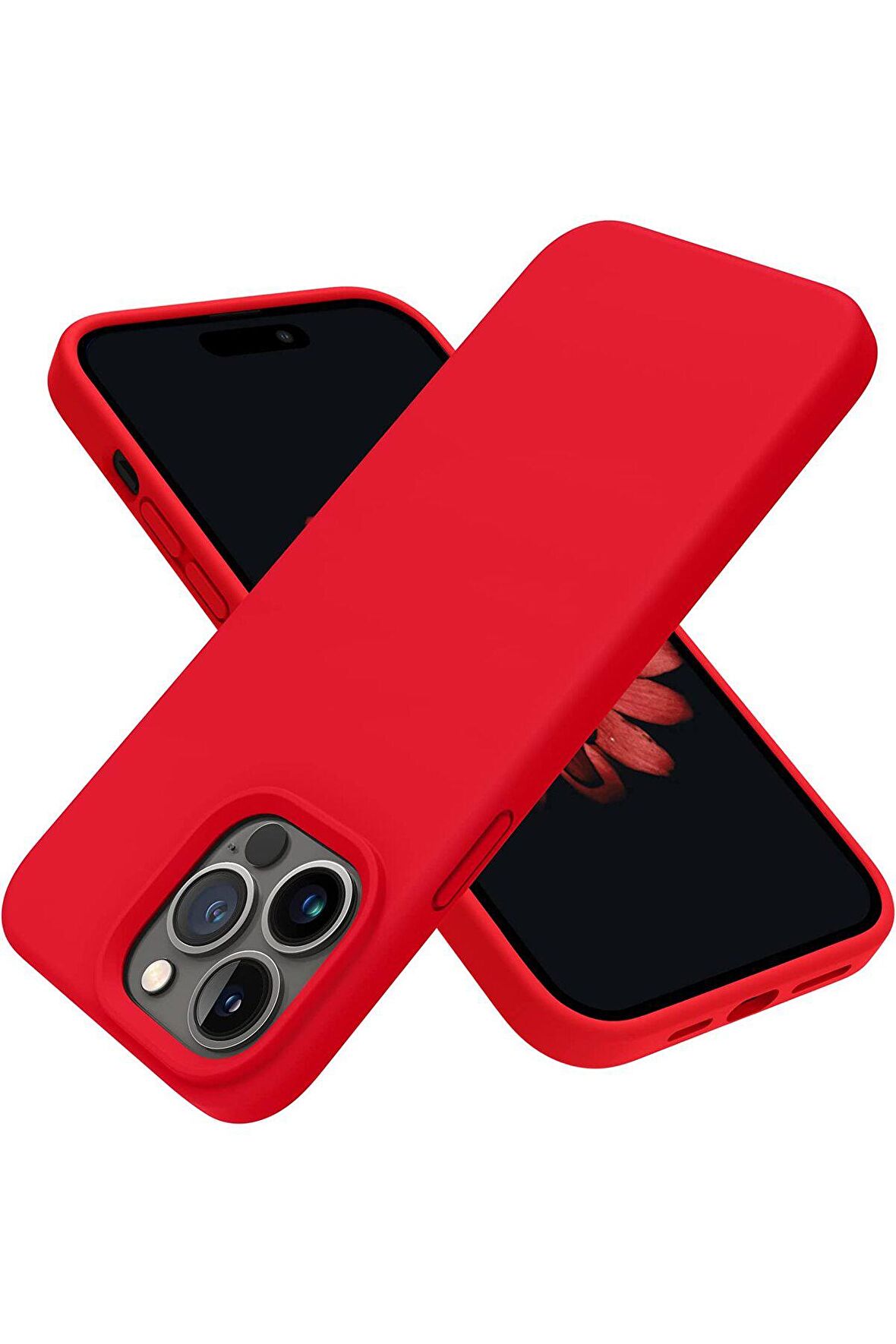 iPhone 14 Pro Max Uyumlu içi Kadife Lansman Silikon kılıf Full Koruma Sağlayan Kılıf