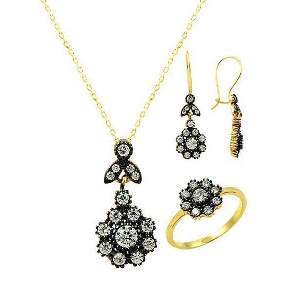 Bilezikhane Üçlü Set Papatyalar 7,94 Gram 14 Ayar Altın