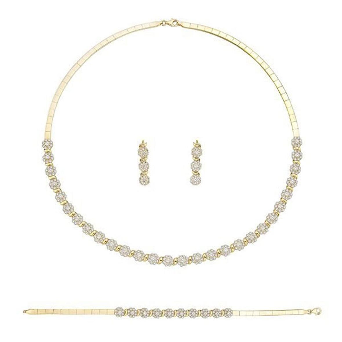 Bilezikhane 14 Ayar Çiçekli Dolunay Set 27.00 Gram