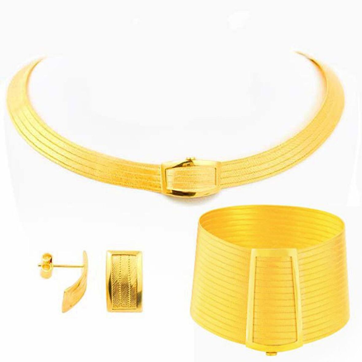 Bilezikhane Trabzon Hasır Set 94.00 Gram 14 Ayar Altın