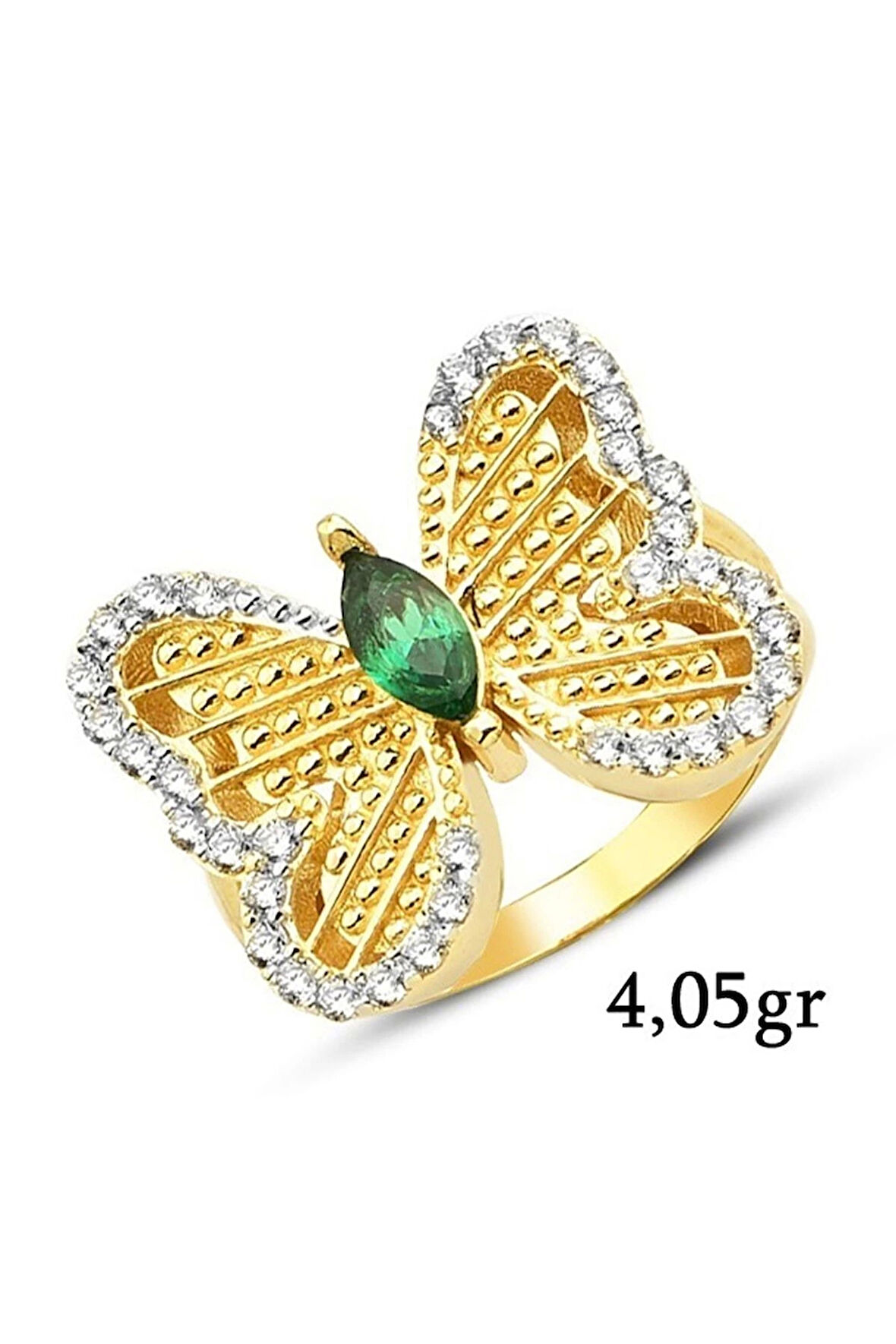 14 Ayar Kelebek Altın Yüzük