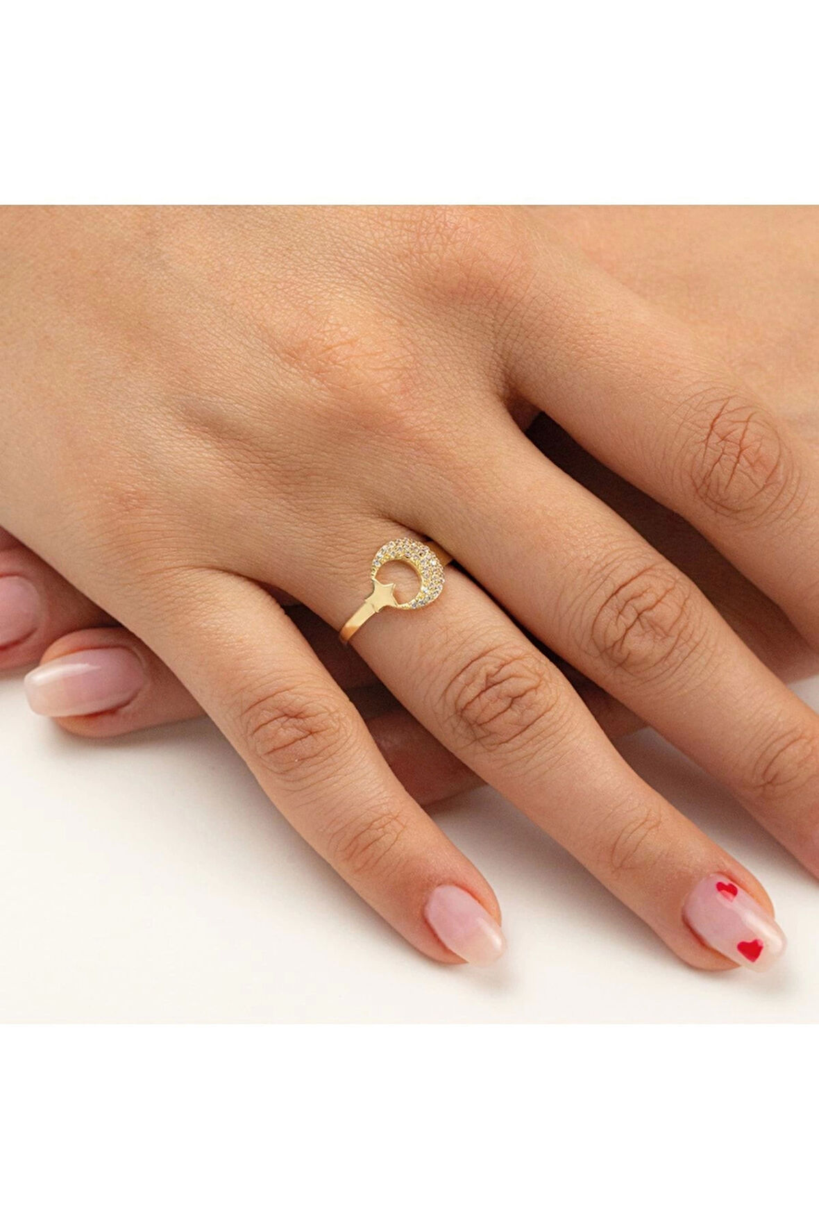 14 Ayar Ayyıldız Altın Yüzük