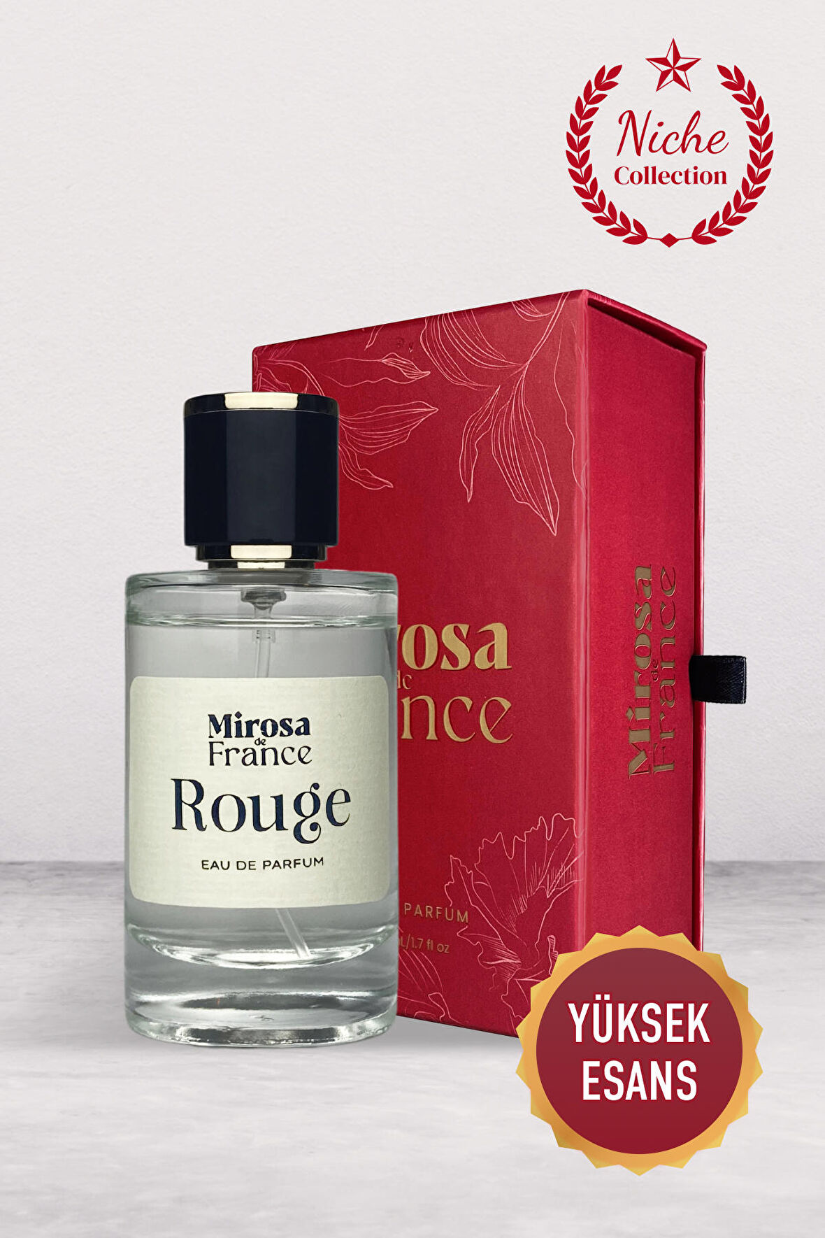 Mirosa de France Rouge Niche Collection Yüksek Kalıcı Kadın Parfum Bakarat EDP Premium Kutu 50ml N701