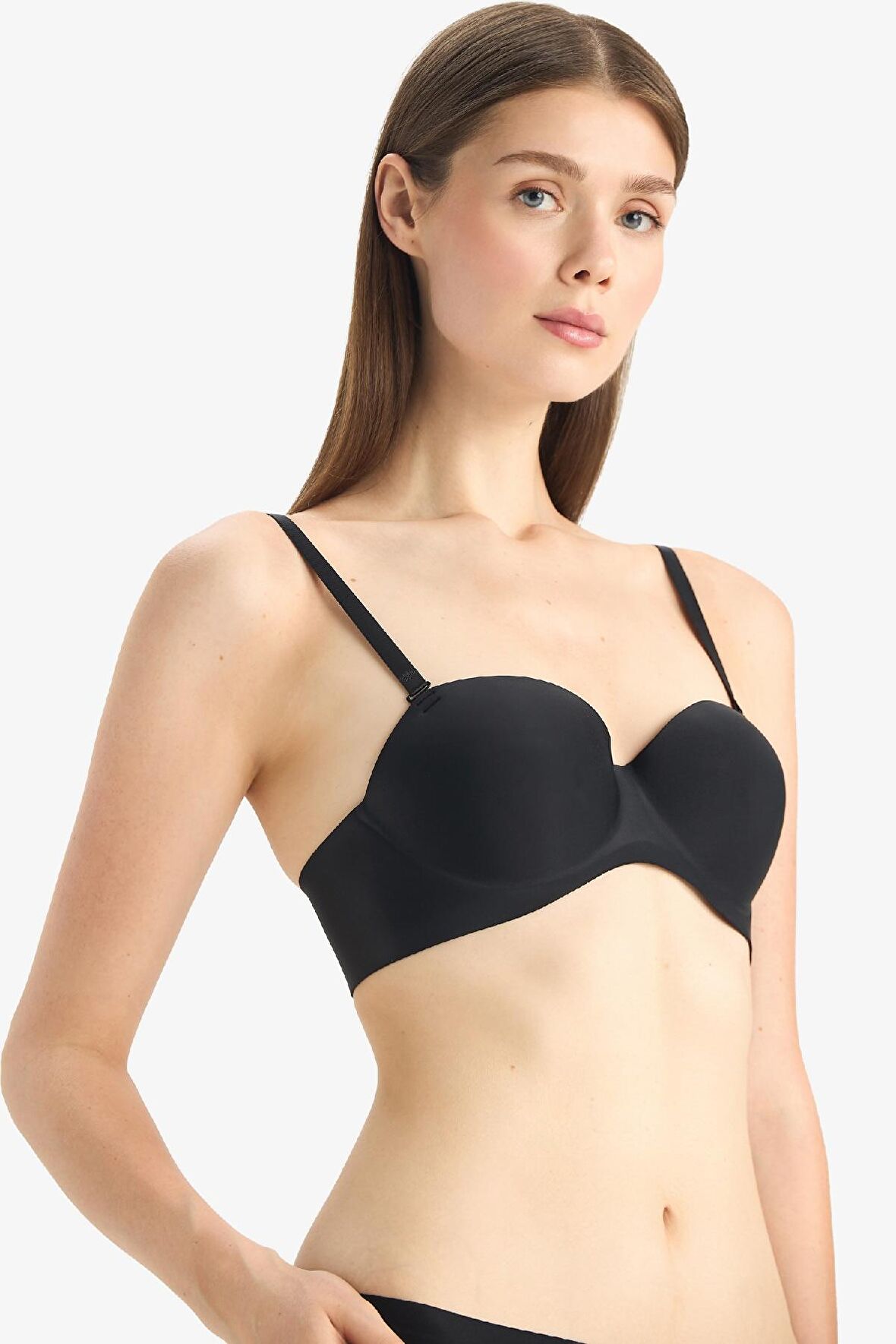 DeFacto Push Up Micro Dolgulu Push Up Straplez Sütyen-Fall in Love C1526AX25SPBK81