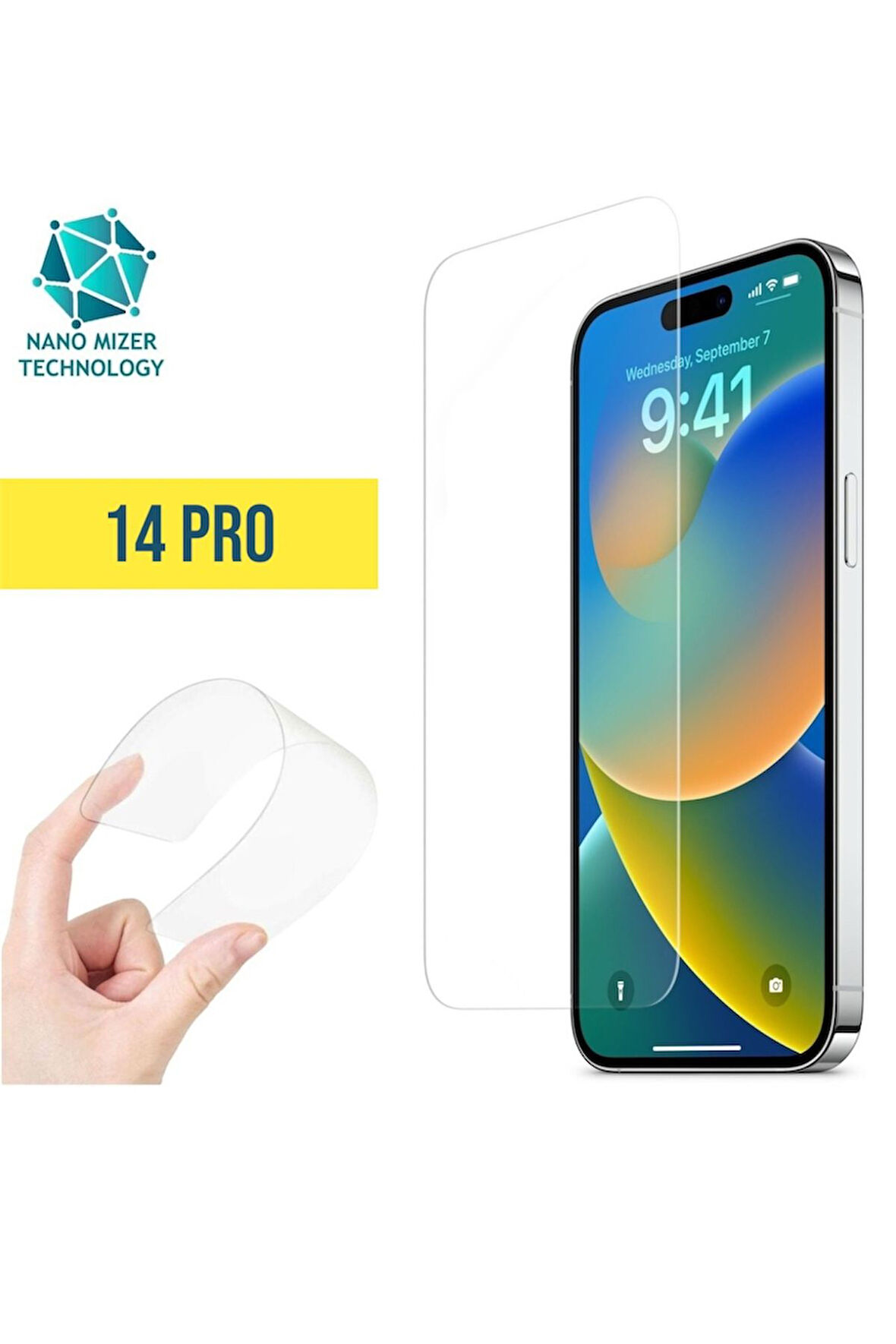 Iphone 14 Pro Ekran Koruyucu Nano Cam Şeffaf Ekran Koruyucu