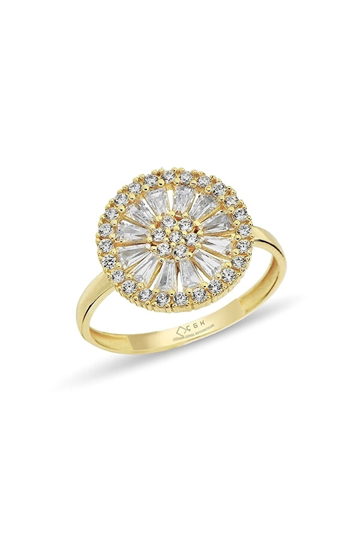 Taşlı Altın Yüzük 14yeni0135