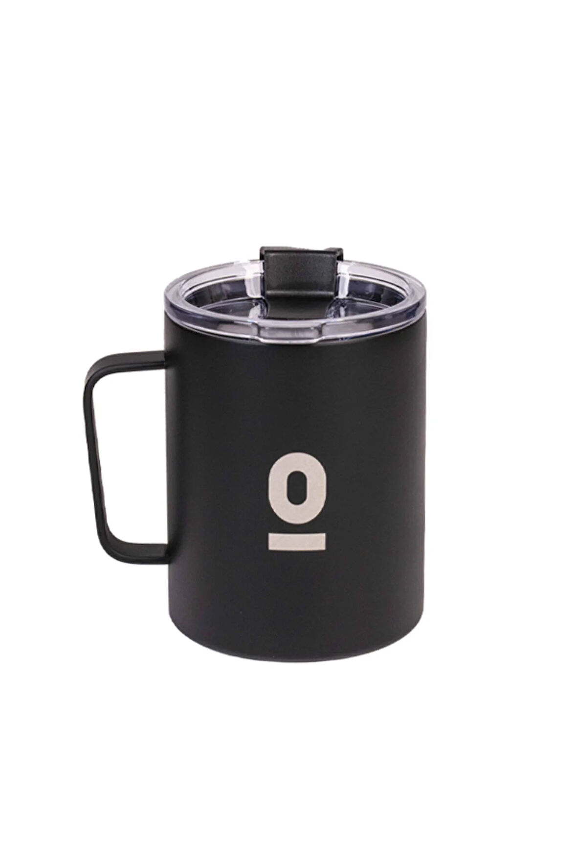 Paslanmaz Çelik Siyah Metal Kupa 420 ml Vakum Kapaklı Isı Yalıtımlı No:91