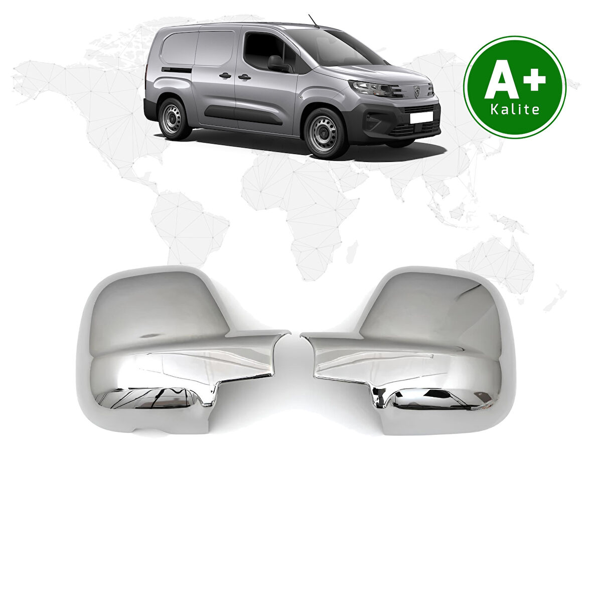 Peugeot Partner Krom Ayna Kapağı 2024 Model ve Sonrası