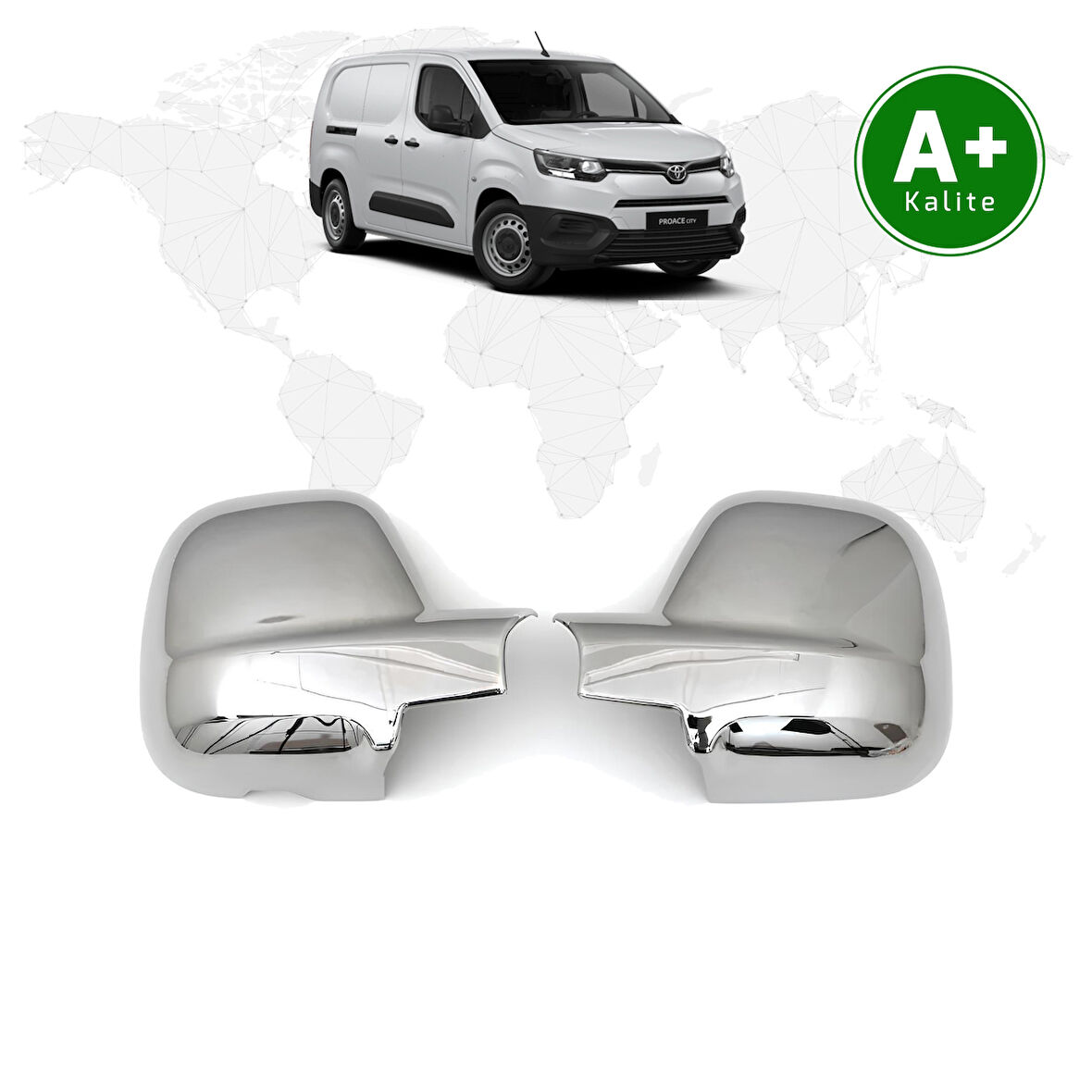 Toyota Proace Cıty Panelvan Krom Ayna Kapağı 2019 Model ve Sonrası