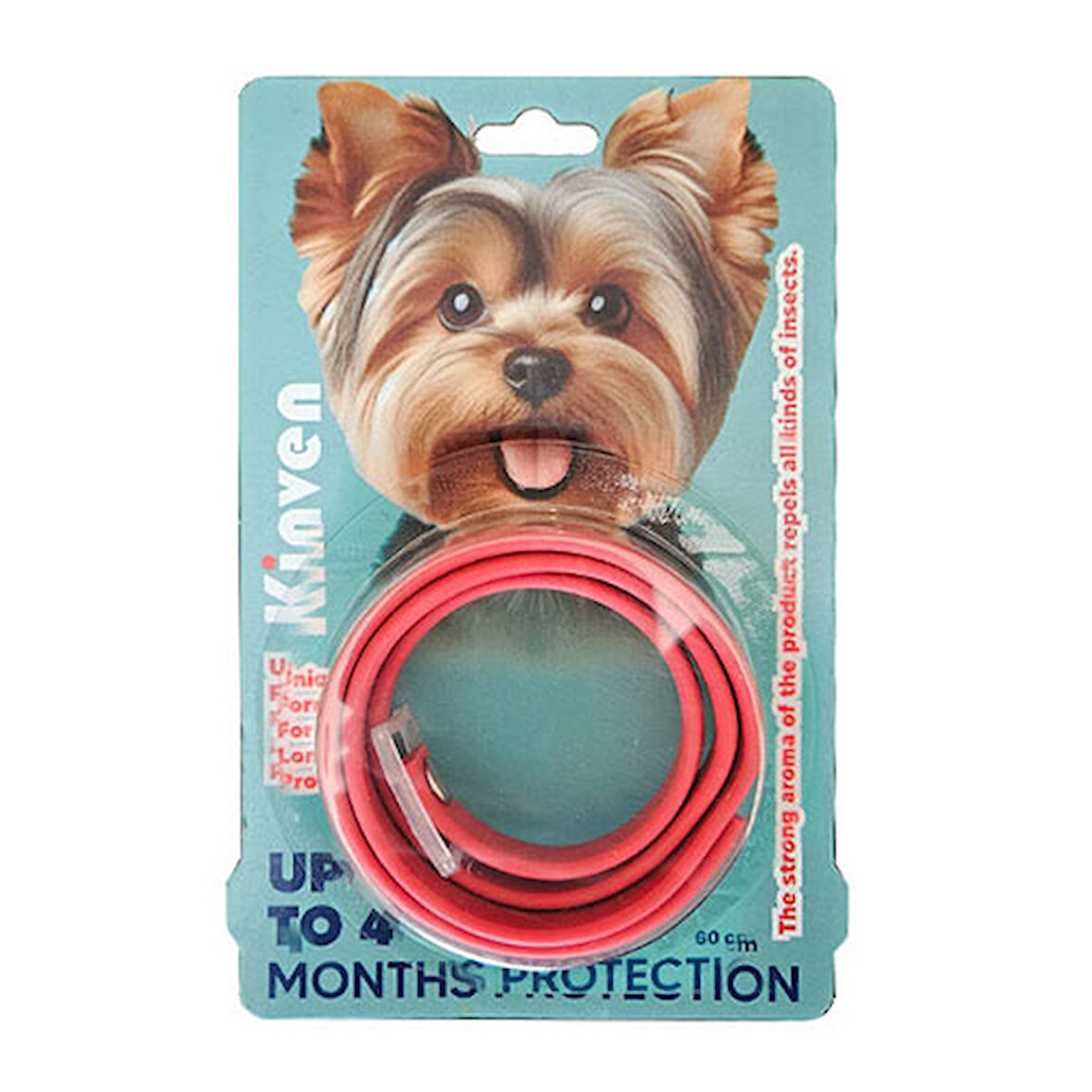 Kinven Bit Pire Uzaklaştırıcı Köpek Tasması Kırmızı 60 Cm 