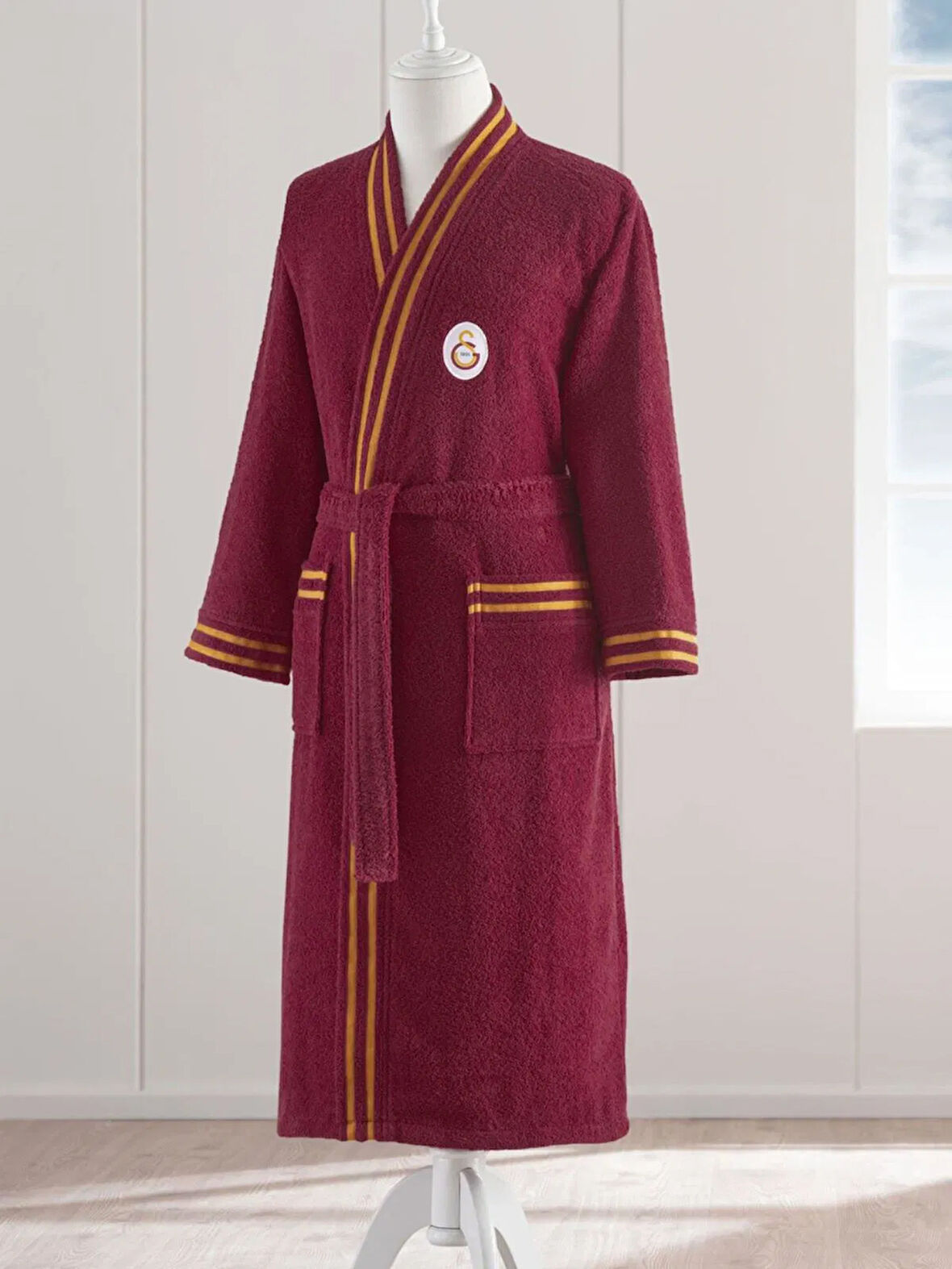 Gs Sarı Kırmızı Yetişkin Bornoz, L