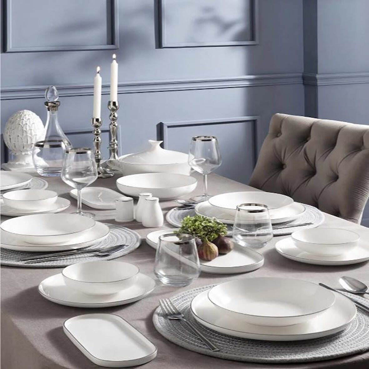 PierreCardin Pure Sılver 62 Parça Yemek Takımı