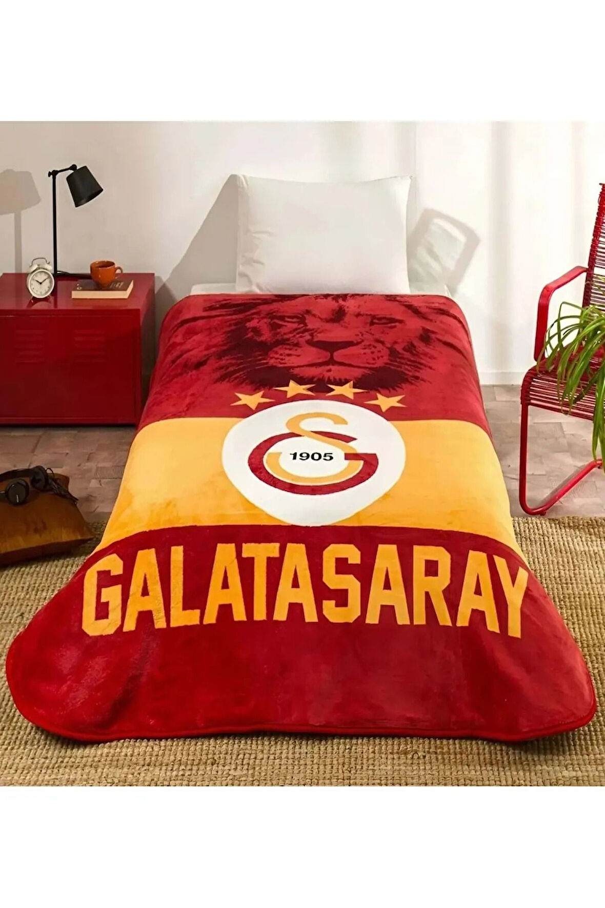 Galatasaray Klasik Aslan Lisanslı Tek Kişilik Battaniye
