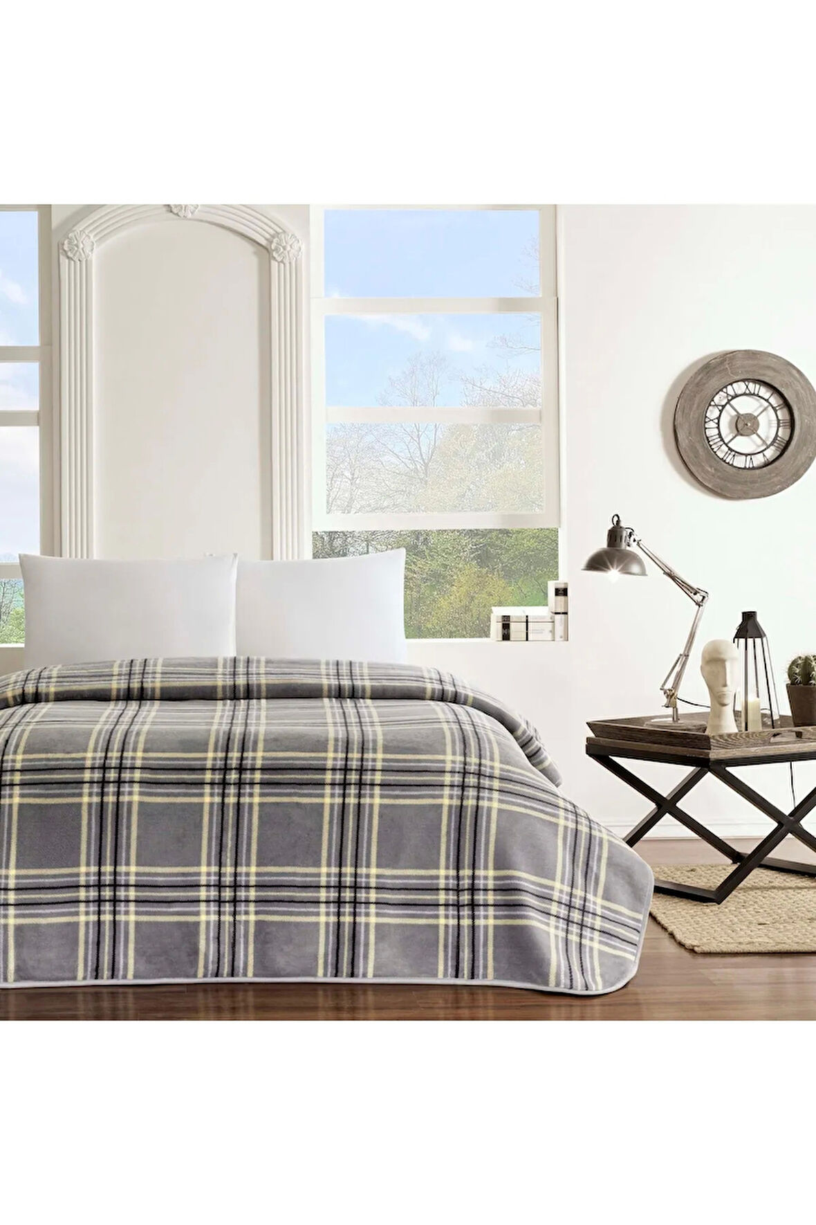 TAÇ FAUSTO POLYESTER BATTANİYE ÇİFT KİŞİLİK ANTRASIT