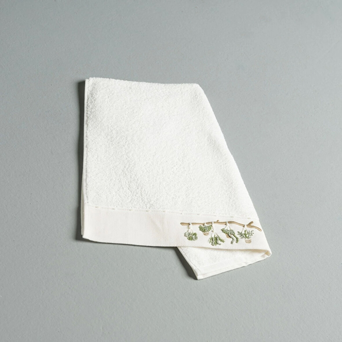 Linens Liana Pamuk 50X85 cm Yüz Havlusu Ekru