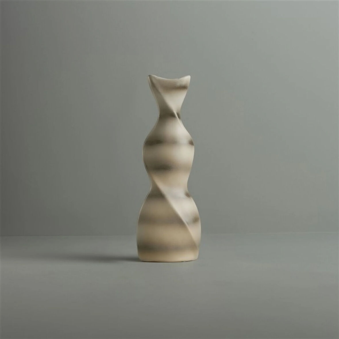 Linens Helix 14x8x41 cm Vazo Vizon Beyaz