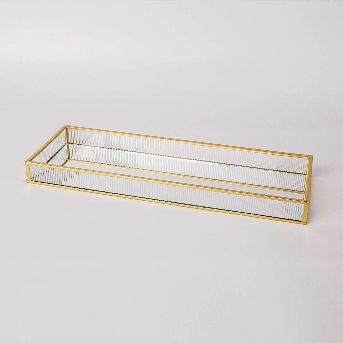 Linens Laveta 40x14x3,5 cm Dekoratif Tepsi Gold