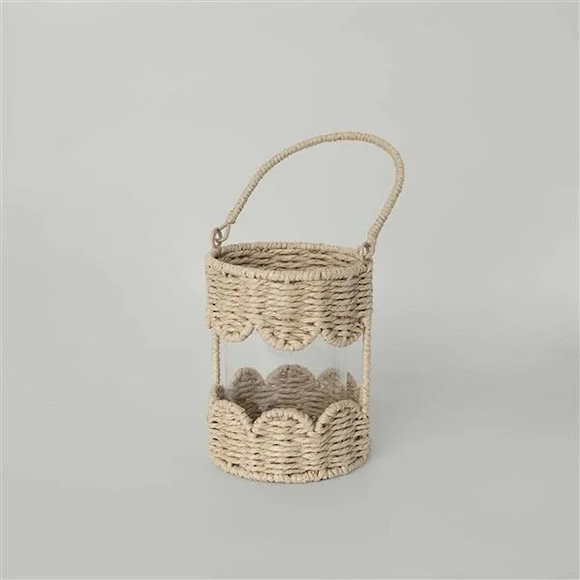 Linens Straw 14x14x32 cm Fener Natural