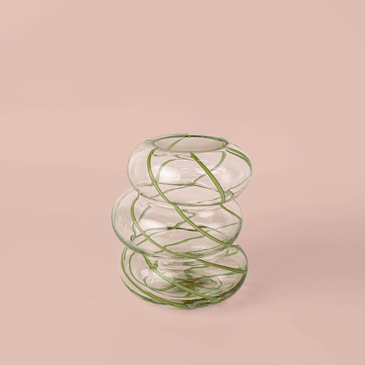 Linens Bale Vazo 17x17x20 cm Yeşil