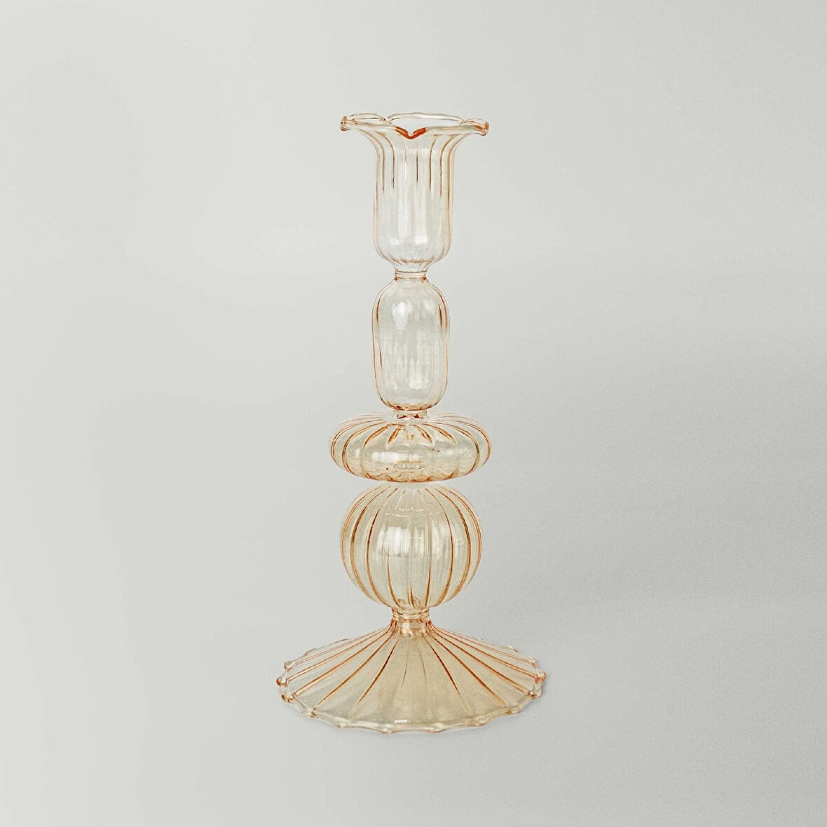 Linens Ecow Şamdan 9x9x19 cm Somon