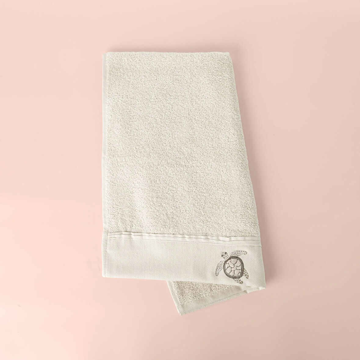 Linens Turtles Pamuk Yüz Havlusu 50X85 Cm Bej
