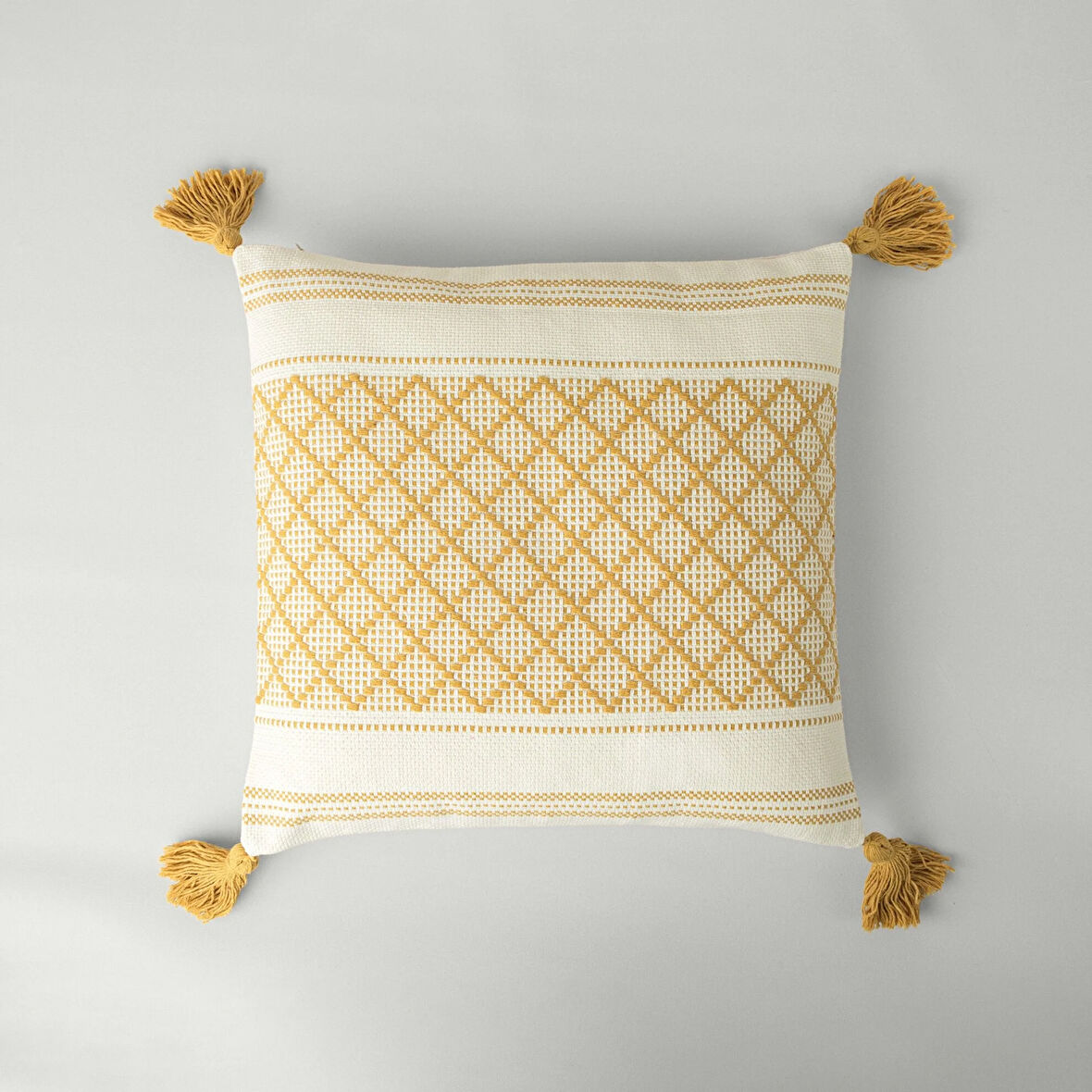 Linens Keinza 45x45 cm Kırlent Kılıfı Hardal