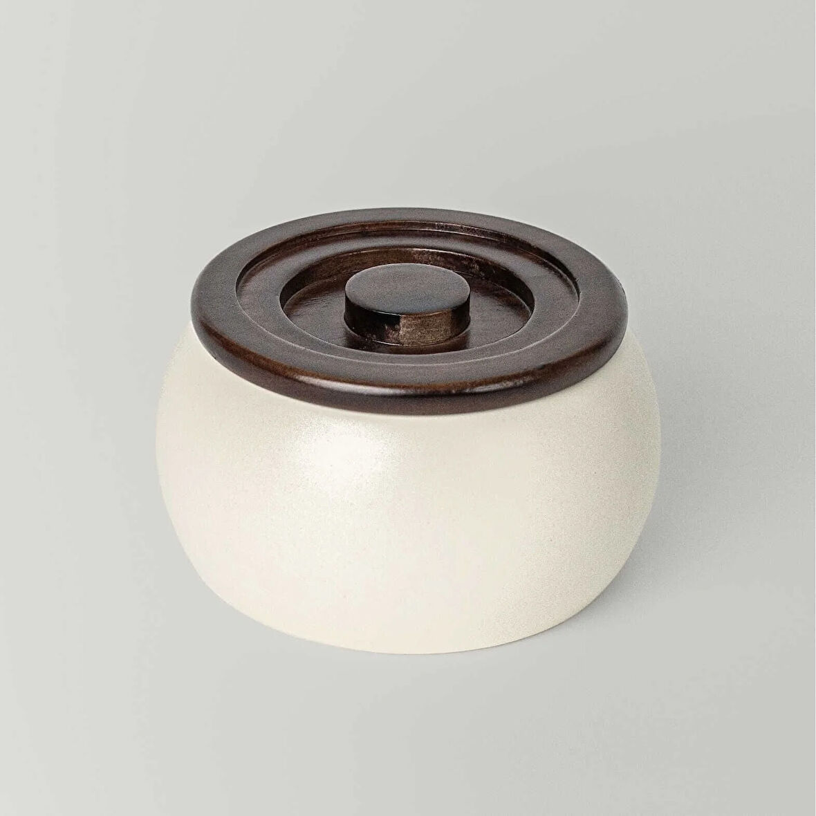 Linens Curve 13 cm Kapaklı Kase Ekru