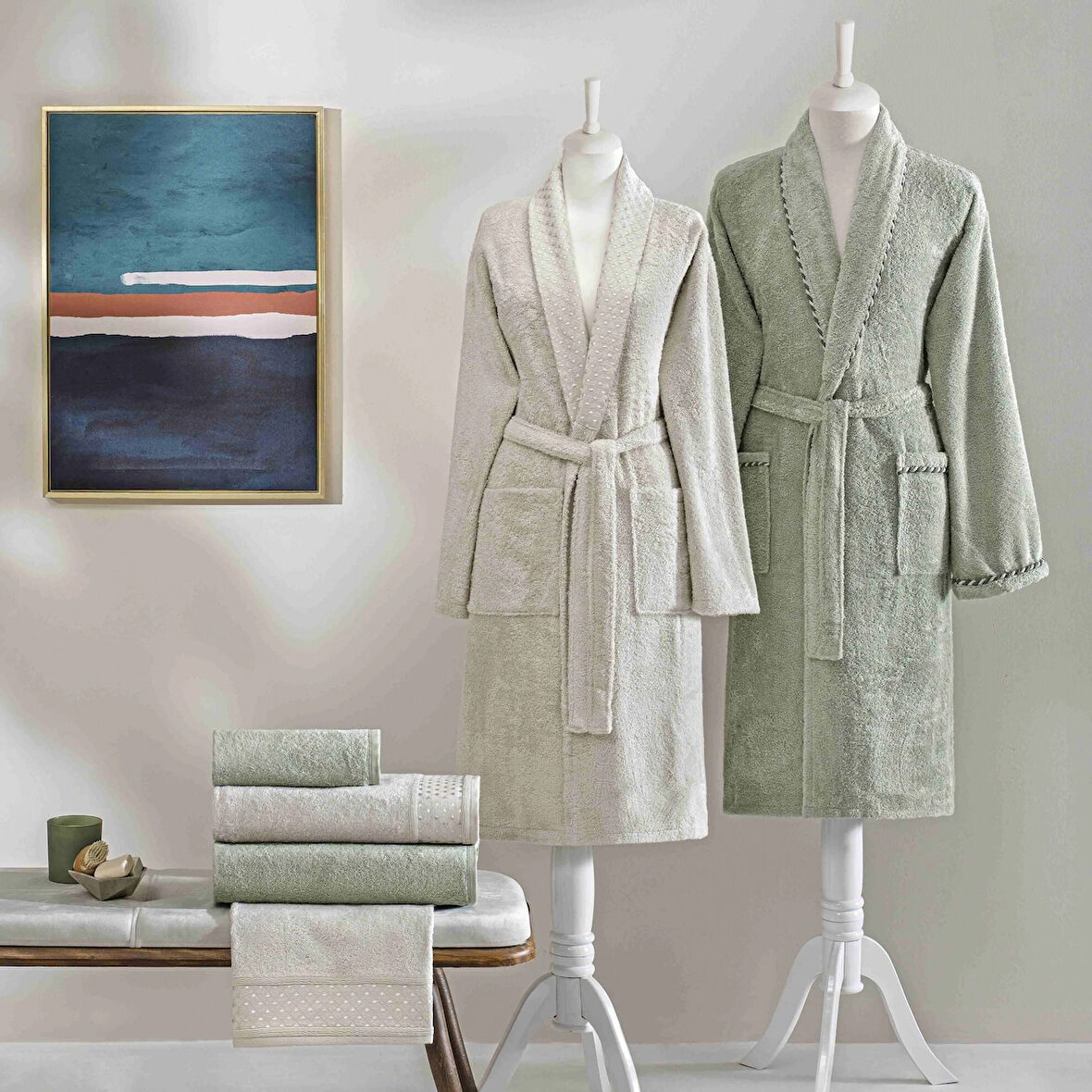 Taç Vella Bamboo Classic Aile Seti Taş Yeşil