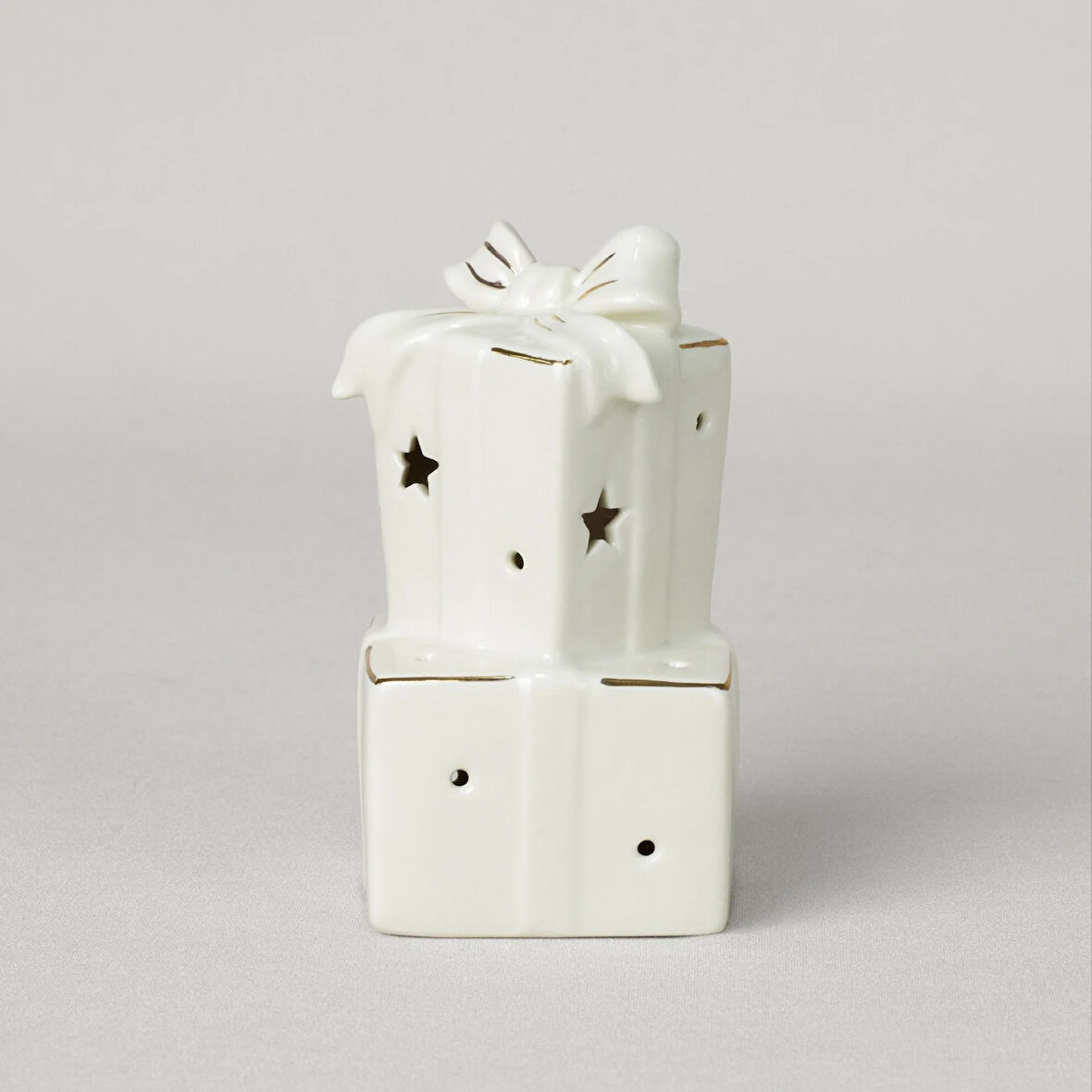 Linens Gift Box 7x7x13 cm Ledli Dekor Ekru