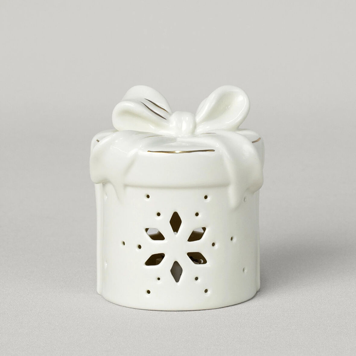 Linens Gift Roller 9x8x11 cm Ledli Dekor Ekru