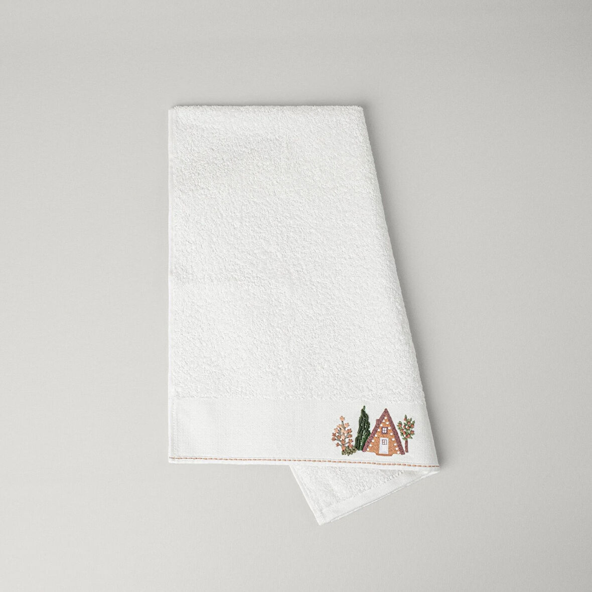 Linens Auren Pamuk 50x85 Cm Yüz Havlusu Ekru