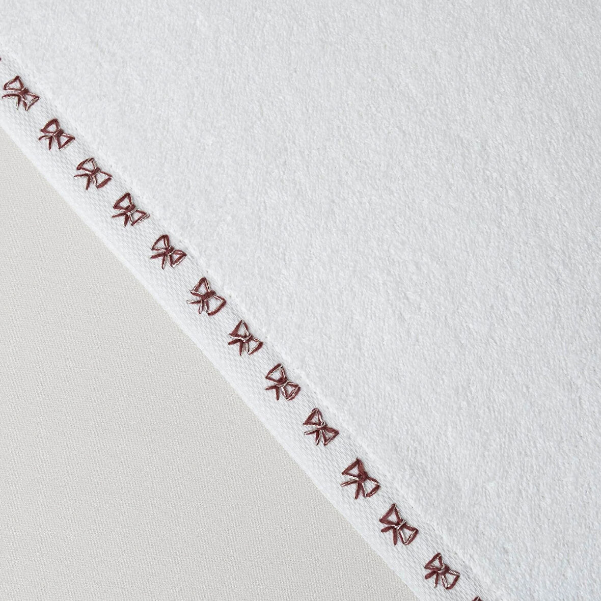 Linens Ribbon Pamuk 50x85 Cm Yüz Havlusu Beyaz