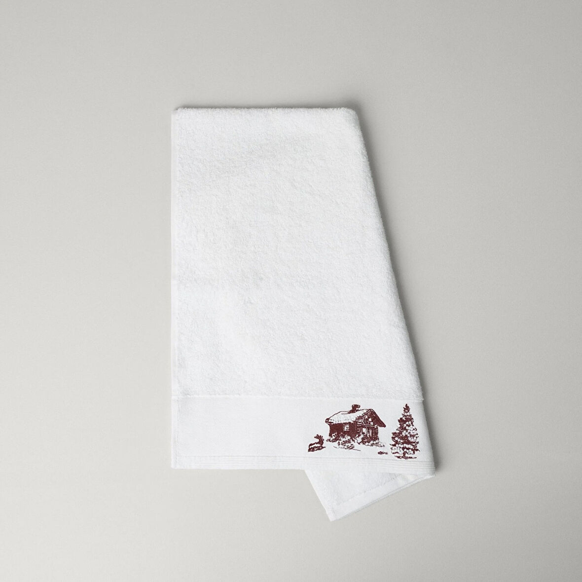 Linens Chalet Pamuk 50x85 Cm Yüz Havlusu Beyaz