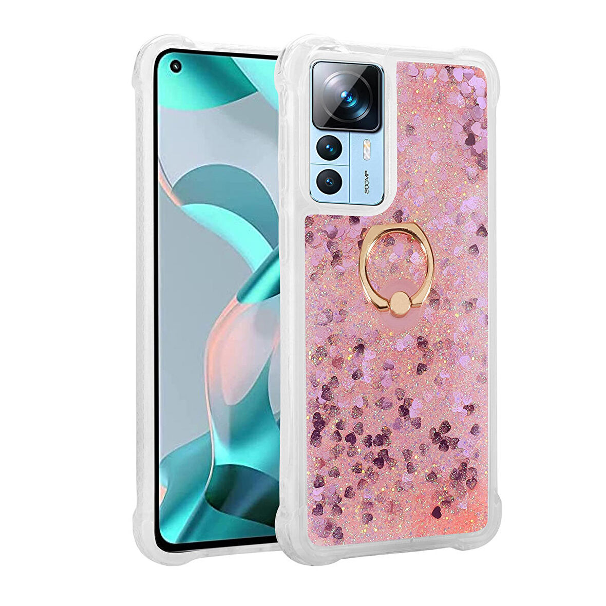 Gpack Xiaomi 12T Pro Kılıf Milce Sulu Yüzüklü Silikon Arka Kapak