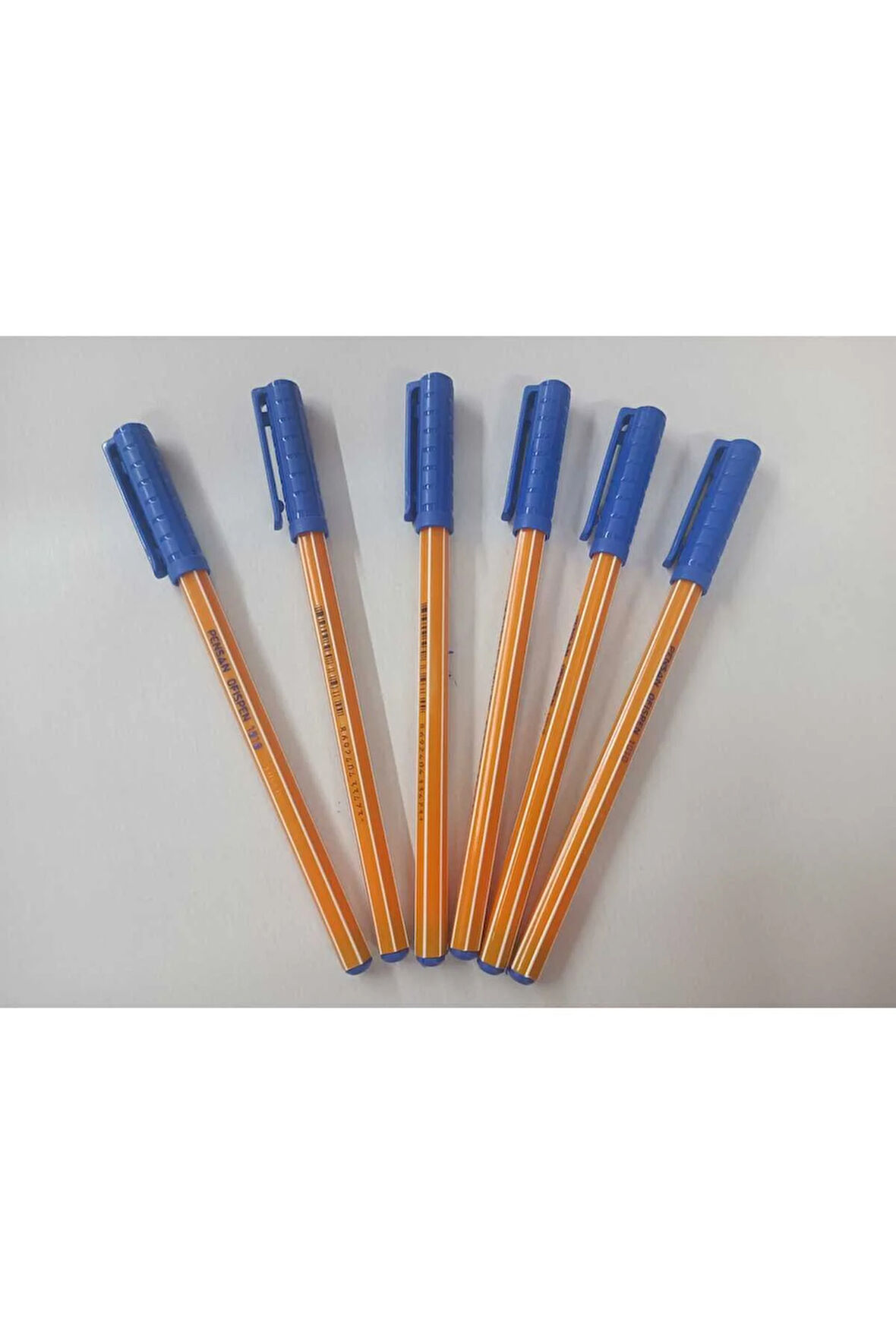Tükenmez Kalem Kapaklı Mavi Office Pen 10-10 ( 6 Adet)