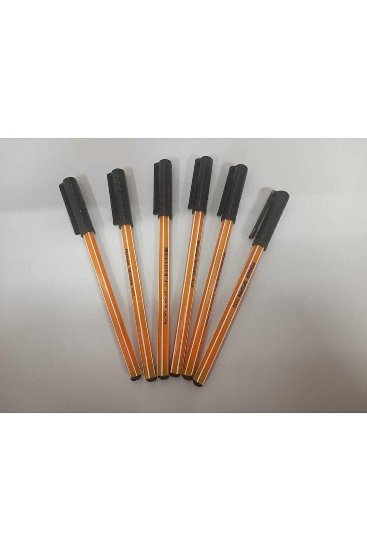 Tükenmez Kalem Kapaklı Siyah Office Pen 10-10 ( 6 Adet )