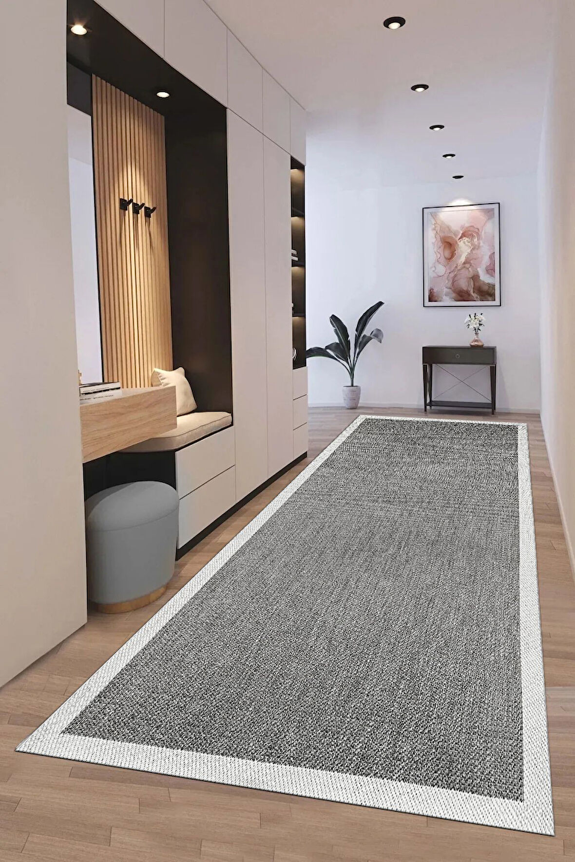 Sisal Bordürlü Jut Hasır Kaymaz Taban Çerçeve Model