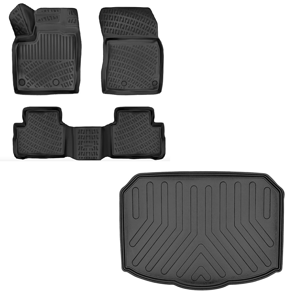 Nissan Qashqai 2022 Sonrası 3d Havuzlu Paspas + Alt Bagaj Havuzu Set