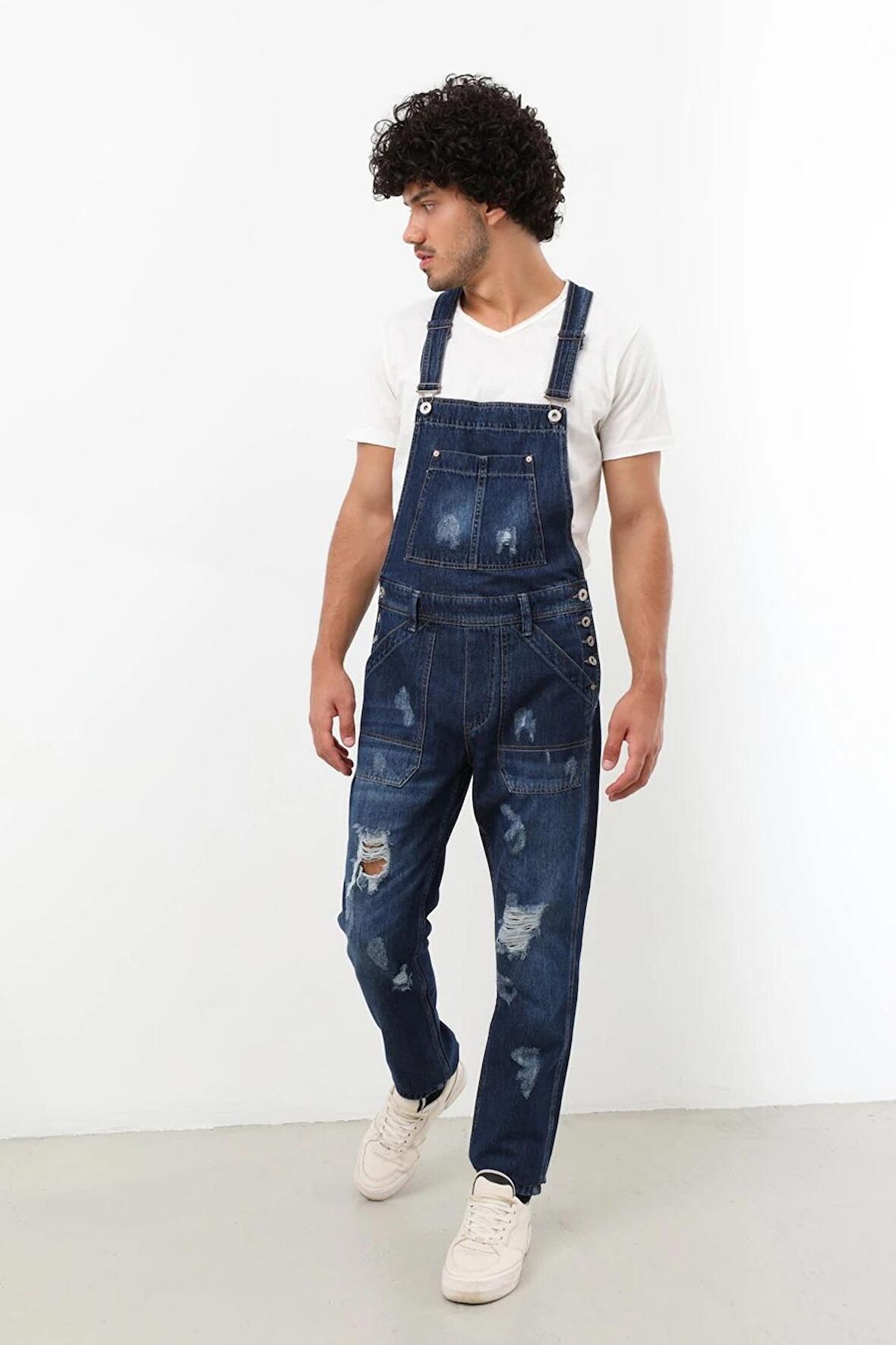 Erkek Jean Tulum Pantolon Lacivert