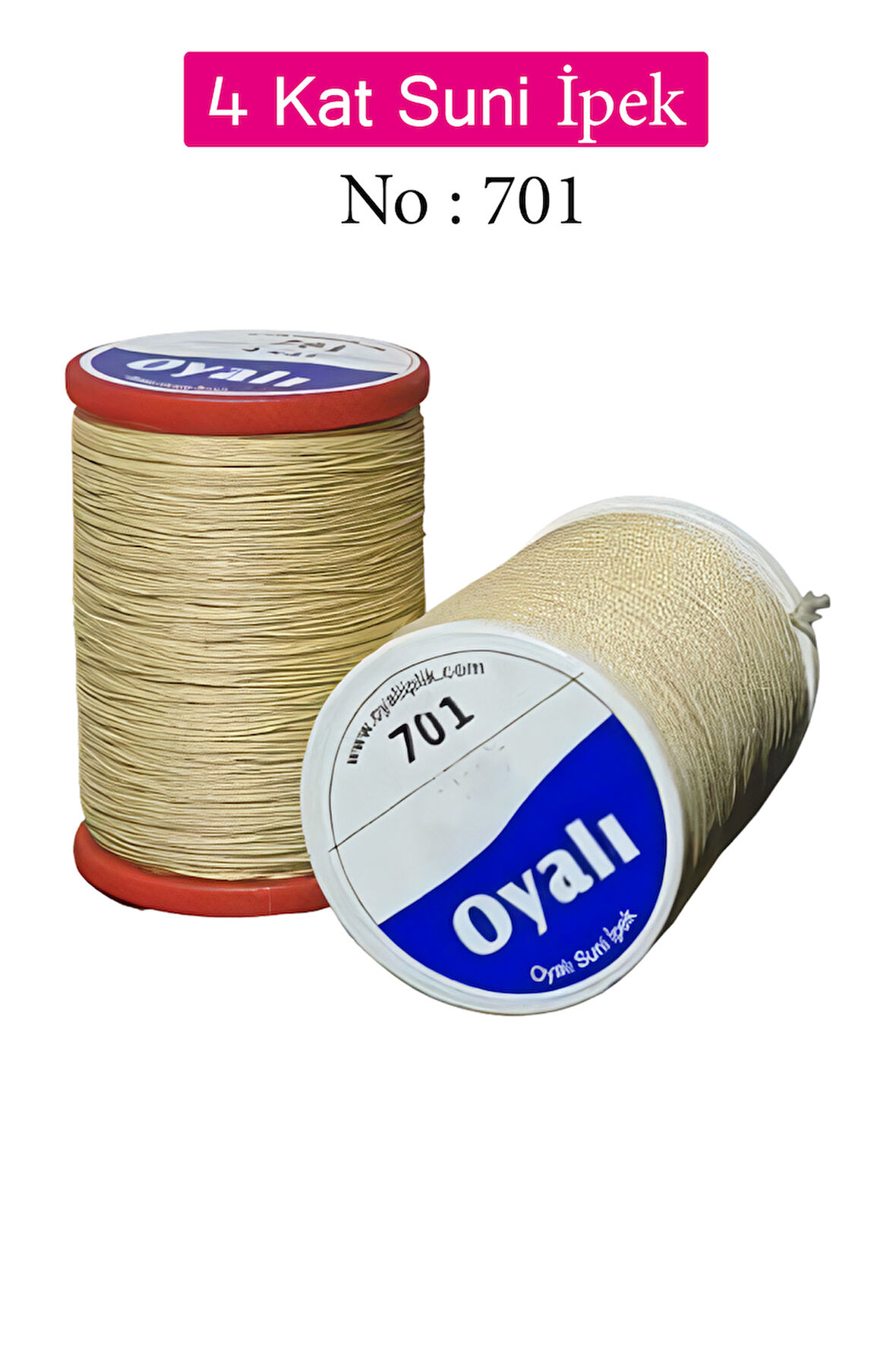 Oyalı 4 Kat Suni İpek İplik İğne Oyası Boncuk İpi Tığ Oyası No:701